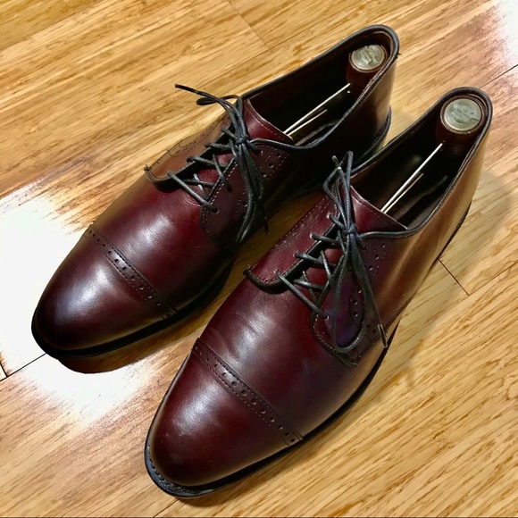 Allen Edmonds "Clifton" Derby Shoes Burgundy 9.5 - Picture 2 of 8